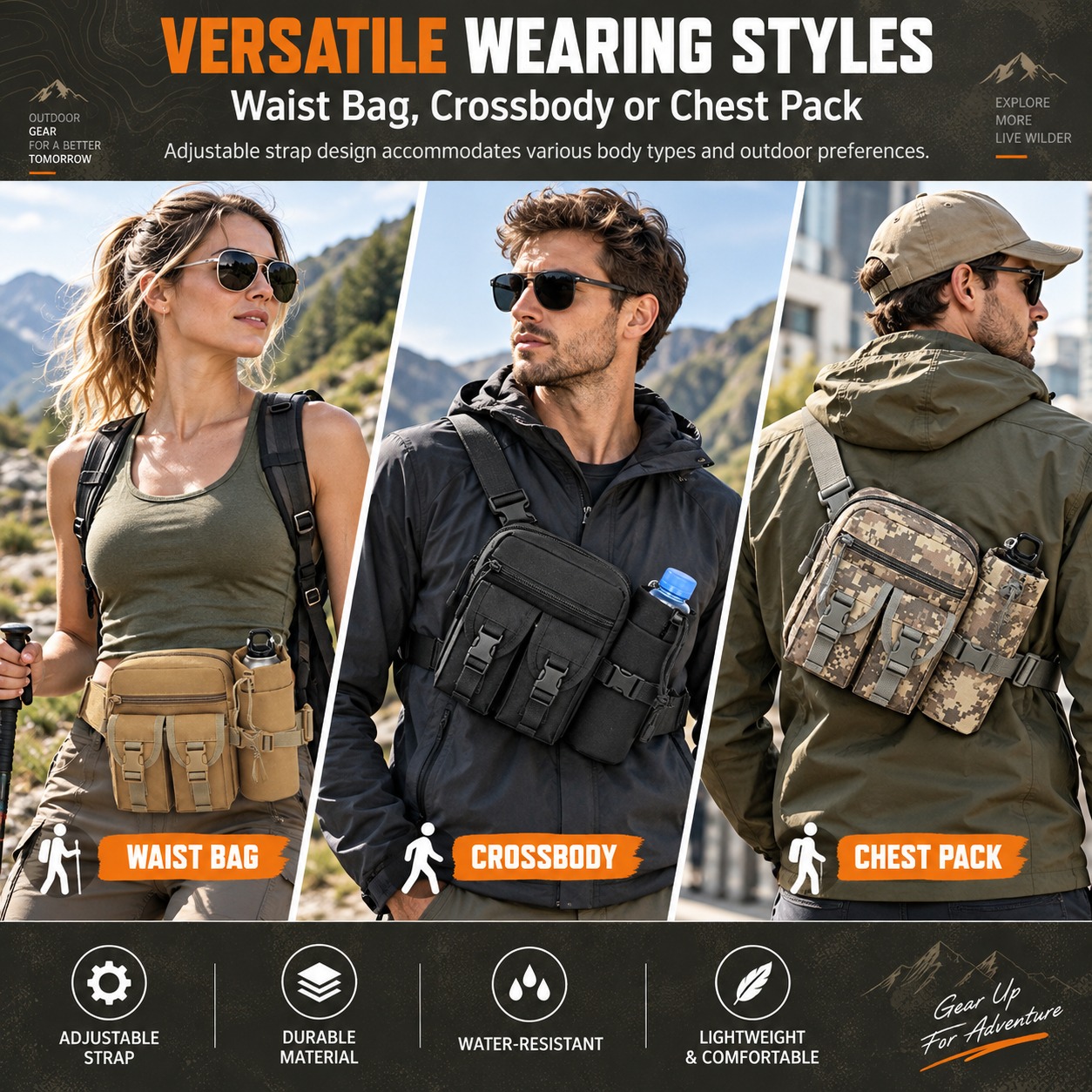 Multifunctional Tactical Fanny - Hiking Backpack Waterproof review and price